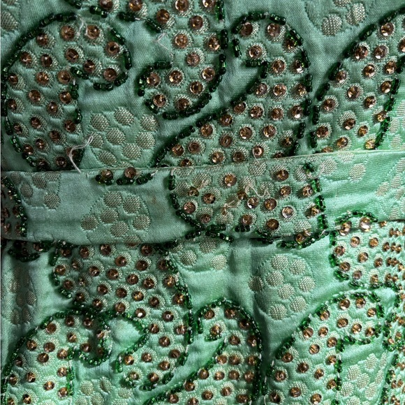 Green Patterned Midi Dress - Picture 2 of 11